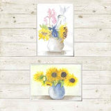 6 pack notecards, 2 floral designs, stationery, blank cards