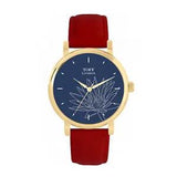 Toff London TLWS-46481 Ladies Grey Water Lilies Flower Watch