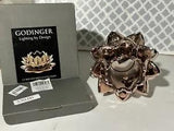 Godinger Lighting by Design Rose Gold Water Lily Candle Holder NEW
