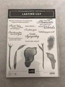 NEW Stampin Up LASTING LILY stamp set