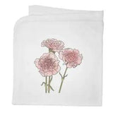 'Pink Carnation Flowers' Cotton Baby Blanket / Shawl (BY00028966)