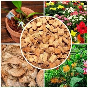 Natural Organic Coconut Husk Chips | Coco Chips | Fiber chips | Protect Flowers, Vegetables & Other Plants, Orchid, anthurium, Fertilizer