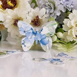 Blue Wildflower Seed Paper Butterflies | Soft Blue Printed Flowers | Platnable Mini Favors | 1.5