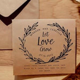 Sold in Sets of 10 Wedding Packets and Seed Favors, Personalized Thank You Packets, Let Love Grow Rustic Packets, Wildflower Seeds, Wedding