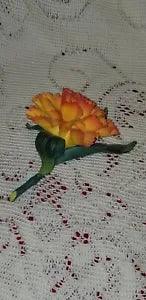 GOEBEL PORCELAIN FIGURAL ORANGE CARNATION FLOWER FIGURE FIGURINE