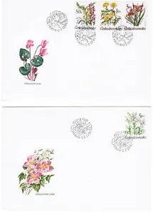 Czechoslovakia 1990 Tiger Flower/Lily/Flowers/Plants/Nature FDCs SG 3013-3016