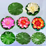 Artificial Floating Lotus Flower Decor Pond Plants Aquarium 10cm