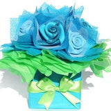 Valentine's Day! Blue Centrepiece Rose Flowers Bouquet - Wedding, Centrepiece, Decor, Peony Bouquet, Wedding Gift