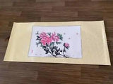 HANDPAINTED ORIGINAL ASIAN ART CHINESE WATERCOLOR PAINTING-Fengshui Peony Flower