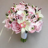 Cherry blossom bouquet and boutonniere, sakura bouquet, bridal bouquet, alternative bouquet. New.