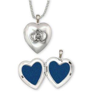 Orchid Jewelry Sterling Silver Orchid Photo Locket Handmade Flower Jewelry OR3-T