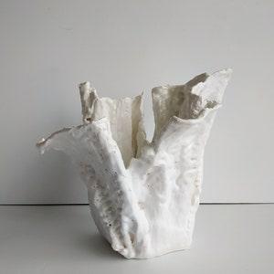 Large modern planter pot. Unique gifts for mom. Handmade white orchid pot.