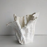 Large modern planter pot. Unique gifts for mom. Handmade white orchid pot.
