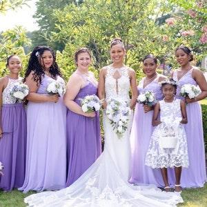 Wedding bride bouquet, cascade lavender bouquet, purple bouquet, bridal roses bouquet, whimsical wedding flowers.