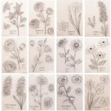 12 Months Flower Clear Stamps Blessing Bloom Silicone Seals Scrapbooking Crafts