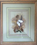 Vintage Dried Pressed Flowers Cut Paper Butterfly. Anthro Inspired