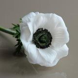 White anemone, Cold Porcelain Flowers, Botanical sculpture Artificial anemone