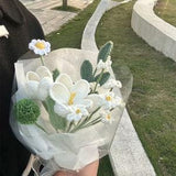 Daisy rose bouquet Crochet Flower,Finished Product,Knitted Yarn Flower,bouquet for Anniversary Day,Birthday gift for for best friend