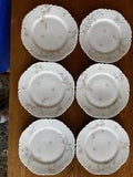 Haviland Limoges Schleiger 63B Luncheon Plate Set of 6 Pink & Blue carnation