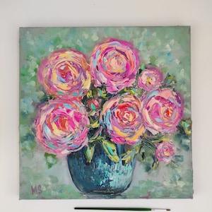 Rose Painting oil canvas Original Art Flower painting Roses Wall art