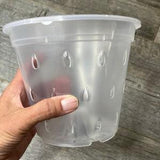 7??? clear orchid pot with holes, Clear plastic pot, Plastic flower pot for orchids, Clear pot for large orchids