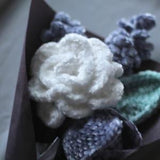 Crochet Flower Bouquet with Lavender, a Rose and Tulip