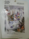 CANDAMAR Something Special Tiger Lilies and Tulips Cross Stitch Afghan #50493