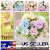 Silk Peony Artificial Fake Flowers Bunch Bouquet Home Wedding Party Decor Hot US