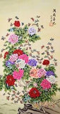 100% ORIGINAL ASIAN FINE ART CHINESE WATERCOLOR PAINTING-Butterfly&Peony flowers