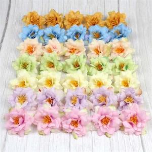5/100Pcs 5cm in bulk Artificial Silk Roses Flower heads Simulation Flower Head Wedding Home Furnishings DIY Wreath Fake Flowers Home Decor