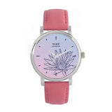 Toff London TLWS-17626 Ladies Blue Water Lilies Flower Watch