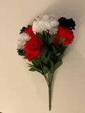 Red White & Blue Carnation 16 inches bush patriotic