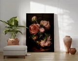Moody Flower Peonies Painting Wall Art poster Choose your Size