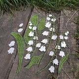 Lily of the valley wild spring flowers handmade embroidery set
