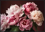 Pastel Pink Peonies 2 - Chart Counted Cross Stitch Patterns Needlework DMC Color
