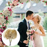 20 Pcs Plastic Flower Golden Monstera Leaf DIY Rainforest Leaves Dried Specimen