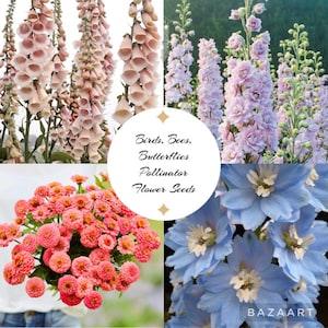 Birds, Bees, Butterflies - collection Pollinator Flower Seeds | (seeds for each variety ?? 4)