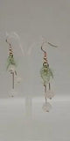 WHITE eardrop small pure flowers fresh sweet girl lilies flowers earring leaf
