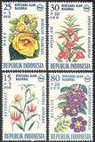 Indonesia 1966 Myrtle/Lily/Disaster Fund/Flowers/Plants/Nature 4v set (n41122)