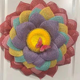 Multi Colour Sunflower, Summer Wreath, Farmhouse Wreath, Front Door Wreath, Everyday Wreath, Front Door Decor, Home Decor