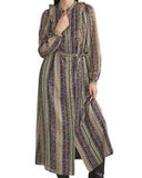Boden Ruffle Metallic Midi Dress Women's