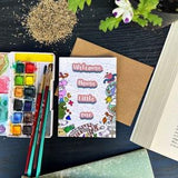 Welcome home little one - Plantable greeting cards, Flower seed paper, eco-friendly, cat lovers, hand-made baby shower, baby card