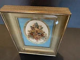 Vintage Miniature Dried Flower Arrangement in Photo Frame Handmade