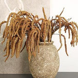 Wheat Stem with Leaves, Fake Cereal Plant Crafts, Grain Ear Spray, Artificial Flowers, Rustic Home Floral Decor, Wedding Party Arrangements