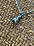 Mignon Faget Lily Pendant Sterling Silver on 18??? Square Link Chain