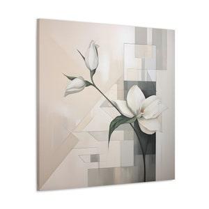 White Orchid Flower Abstract Wall Art, White Orchid, Orchid Art, Orchid Abstract Art, Flower Art, Abstract Flower Art, Botanical Wall Art