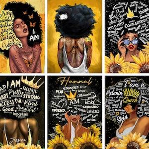 5D Diamond Painting Kit Abstract Beauty Diamond Art Full Drill Sunflower Girl DIY Diamond Embroidery Cross Stitch Painting Home Decoration