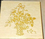 Victorian basket of flowers, peonies, all night media B104