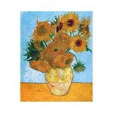 Vincent van Gogh, Vase with Twelve Sunflowers with Blue Background 1888 | Art Print | Canvas Print | Fine Art | Reproduction | Giclee | Gift