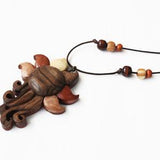Beautiful sunflower necklace, handmade carved wood pendant with amazing details, floral gift idea
